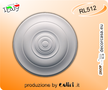 RL512 Rosone in Gesso Liscio cm 47