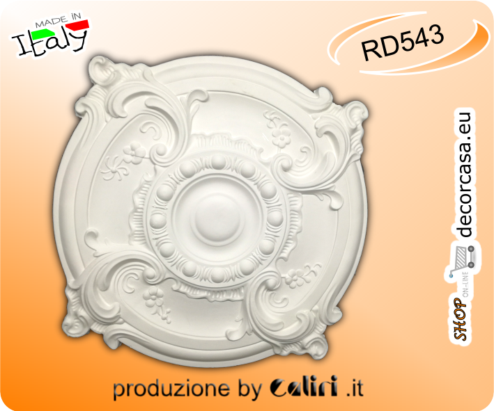 RD543 Rosone in gesso Decorato cm 48