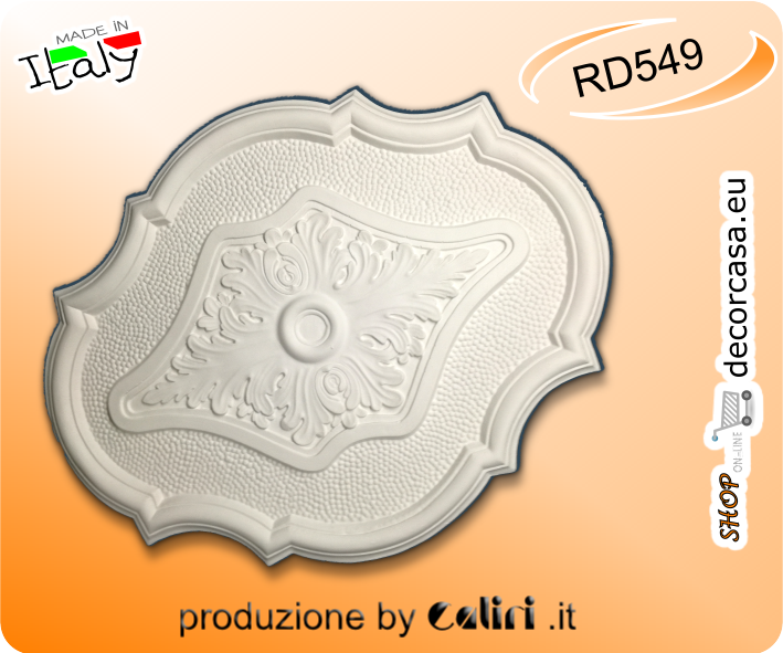 RD549 Rosone Ovale Decorato cm 56x45