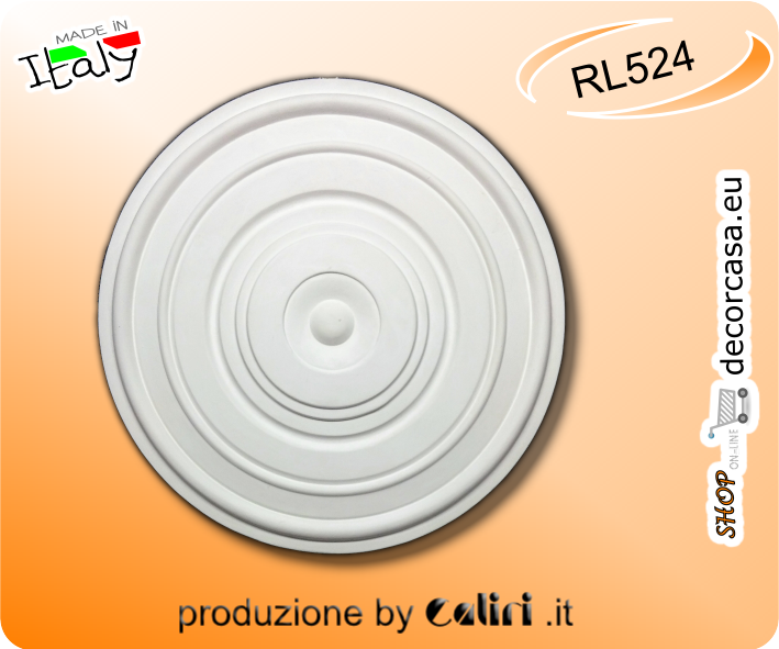 RL524 Rosone in Gesso Liscio cm 40